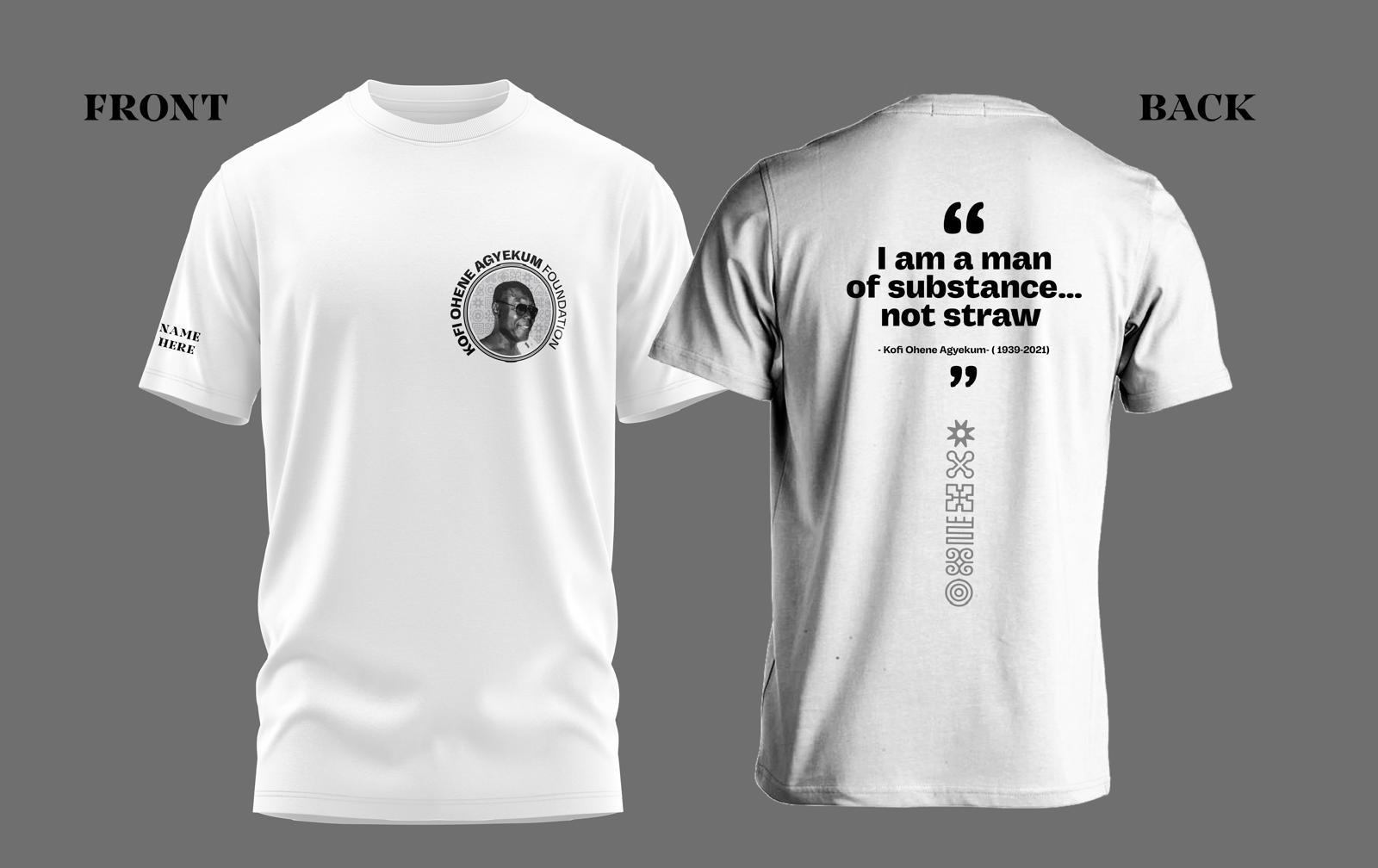 Ohene Agyekum Foundation commemorative t-shirt